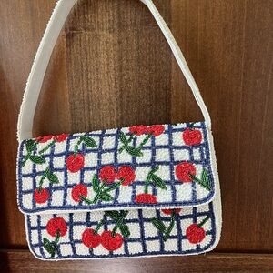VIRAL - Beaded Cherry Shoulder Bag